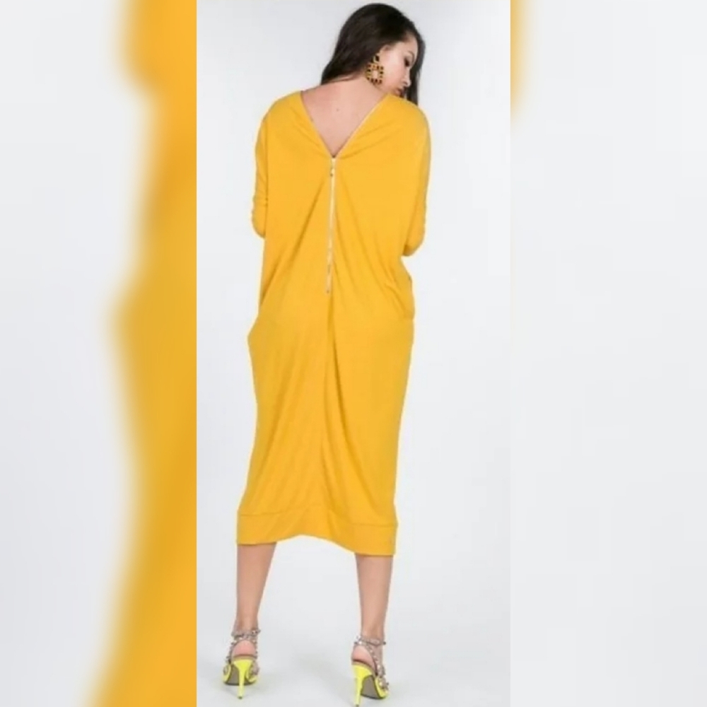 Zipper Off Shoulder Dress